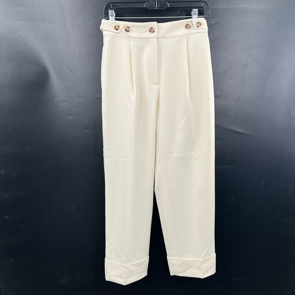 Club Monaco blogger favorite pleated cuffed wool trouser pants quiet luxury 0 - Picture 2 of 14